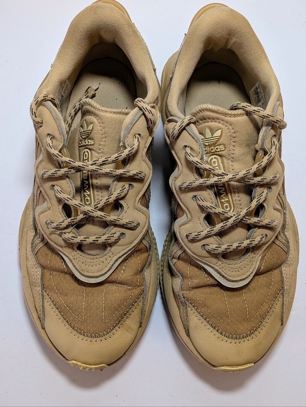 Adidas Ozweego Sneakers Women’s Size 5 Beige Khaki Chunky Retro Running Shoes - Picture 4 of 8
